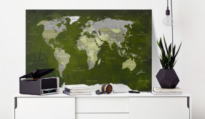 Tablou din plută - Malachite World [Cork Map] 90x60 cm - Img 2