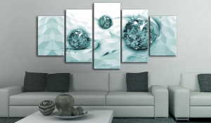 Tablou - Embedded In Turquoise 200x100 cm - Img 2