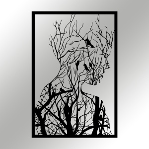 Tablou metalic Arakan Negru 42x62 cm - Img 6