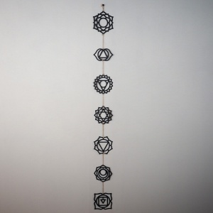 Tablou metalic Chakra Negru 10x10x1.5 cm - Img 4