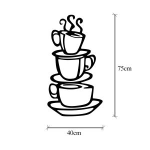 Tablou metalic Coffee Negru 40x75 cm - Img 5