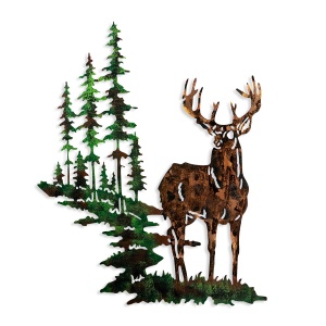 Tablou metalic Deer Multicolor 65x79 cm - Img 6