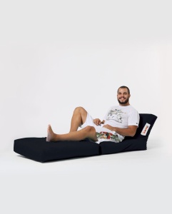 Taburet puf beanbag de gradina Siesta Negru - Img 4