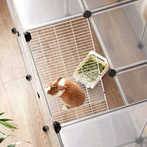 Tarc pentru animale de companie, Songmics, Alb, 143x73x91 cm - Img 3