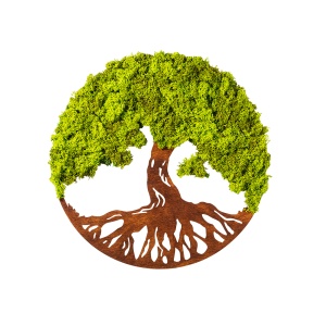 Accesoriu decorativ de perete cu licheni vii Tree Of Life Verde 44x1x44 cm - Img 4