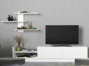 Ansamblu Comoda TV Egemen Alb - Img 2