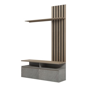 Ansamblu comoda TV Perlento Bej 140x41x219.5 cm - Img 4