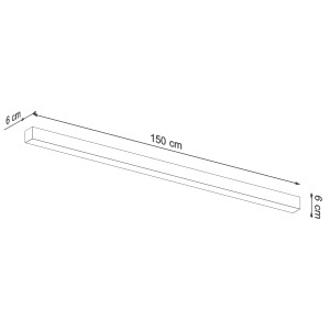Aplica LED Pinne Alb 3000K 150x6x6 cm - Img 6