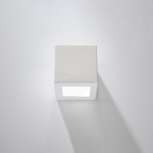 Aplica Leo din ceramica Alb 14x14x14 cm - Img 2