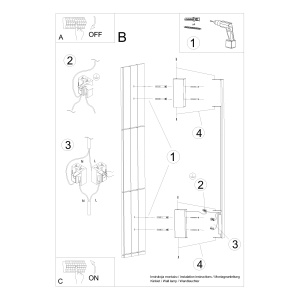 Aplica perete LED Sappo 120 Rosu 4000K 4x6.5x120 cm - Img 7