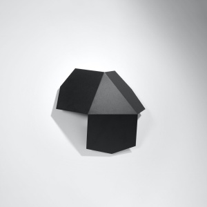 Aplica perete Tre Negru 30x30x8 cm - Img 2