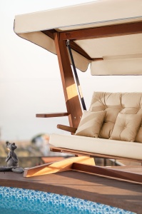 Balansoar cu 3 locuri Luna Deluxe 2600 Bej 260x200x195 cm - Img 3