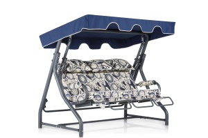 Balansoar cu 3 locuri Salvia 2 Multicolor 200x165x110 cm - Img 3