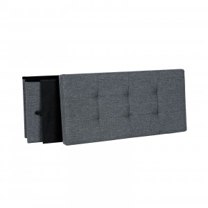 Bancuta hol cufar cu depozitare, Songmics, Gri, 76x38x38 cm - Img 4