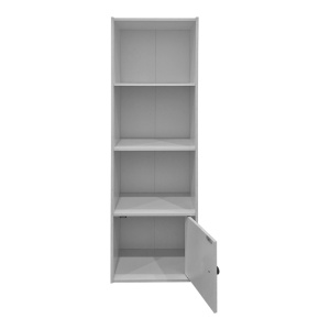 Biblioteca, Lenobia, Alb, 24x30.5x95 cm - Img 3