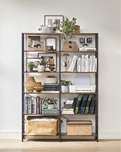 Biblioteca, Vasagle, Negru , 172.5×120×30 cm - Img 7