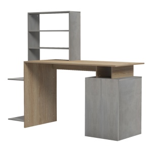 Birou cu biblioteca Meza Pako World Sonoma 146.3x55x128.8 cm - Img 3