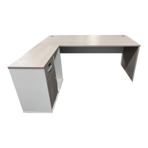 Birou de colt Armadi I, Pako World, Sonoma-Alb, 180x80x75 cm - Img 2
