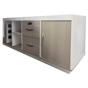 Birou de colt Armadi, Pako World, Sonoma-Alb, 180x80x75 cm - Img 7