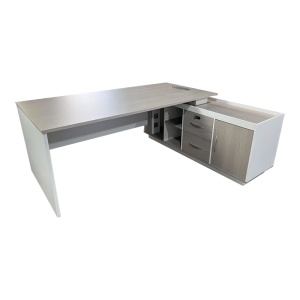 Birou de colt Armadi, Pako World, Sonoma-Alb, 200x80x75 cm