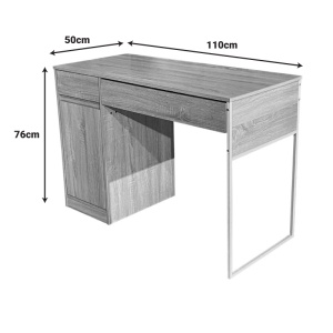 Birou de lucru Kantor Alb 110x50x76 cm - Img 4