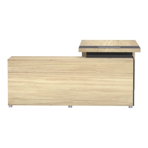 Birou pe colt drapta V1 Lotus Natural 180x180x75 cm - Img 5
