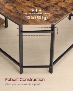 Birou pe colt Vasagle Maro 130x120x74.7 cm - Img 5