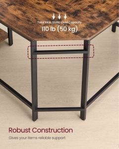 Birou pe colt Vasagle Maro 130x120x74.7 cm - Img 5