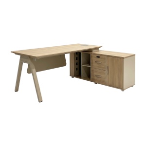 Birou Stark, Bej, 180x80x75 cm - Img 2