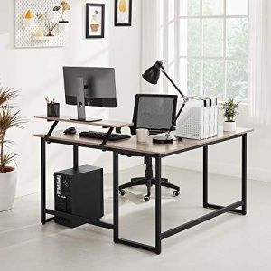 Birou, Vasagle, Negru-Ivoar, 140x130x92.2 cm - Img 4