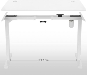 Blat birou, Songmics, Alb, 140×70×1.8 cm - Img 4