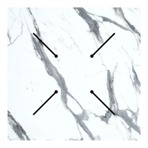 Blat masa Melody HPL marmura alba grosime 12mm 70x70 cm - Img 2