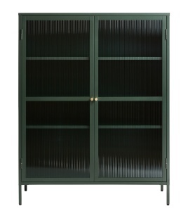 Cabinet cu vitrina BRONCO, Verde, 40x140x111 cm - Img 4