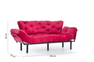 Canapea 3 locuri extensibila Nitta Visiniu - Img 14