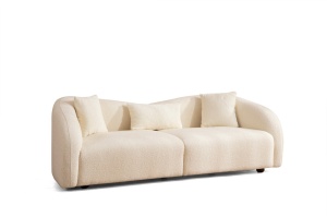 Canapea 3 locuri Venedik Crem 236x76x91 cm - Img 10