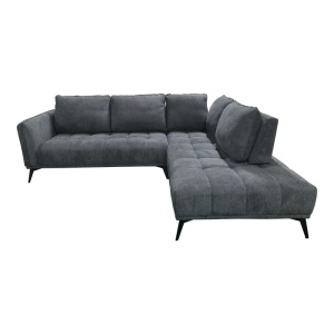 Canapea de colt stanga Belanza, Gri inchis, 213x265x90 cm - Img 3