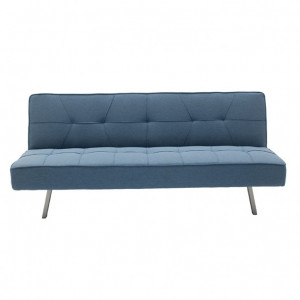 Canapea extensibila 3 locuri Travis cu material textil de culoare albastru deschis 175x83x74cm - Img 3