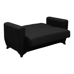 Canapea extensibila cu spatiu de depozitare Modesto, Antracit, 155x75x85 cm - Img 3