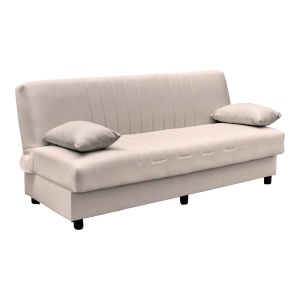 Canapea extensibila cu spatiu de depozitare Romina, Bej, 180x75x85 cm - Img 2
