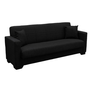 Canapea extensibila cu spatiu de depozitare Vox, Antracit, 180x75x85 cm - Img 2