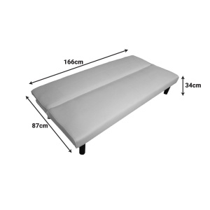 Canapea extensibila Kedran, Bej, 75.5x166x70 cm - Img 7