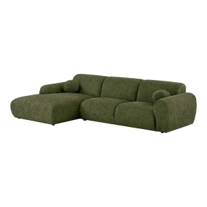 Canapea lounge stanga Clyde, Verde masliniu, 109x177x300x75 cm - Img 4