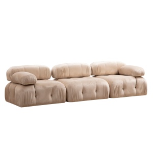 Canapea modulara 3 locuri Bubble Crem 288x95x75 cm - Img 7