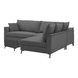 Canapea reversibila Almy, Antracit, 271x219x91 cm - Img 4