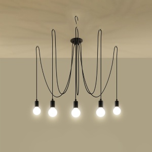 Candelabru 5 Edison Negru 300x300x150 cm - Img 3