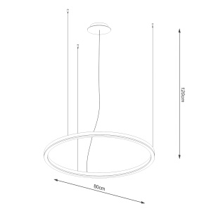 Candelabru LED Oda Negru 3000K 80x80x120 cm - Img 8