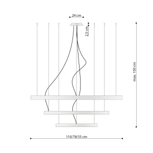 Candelabru LED Rio 3 Olive 3000K 110x110x150 cm - Img 8
