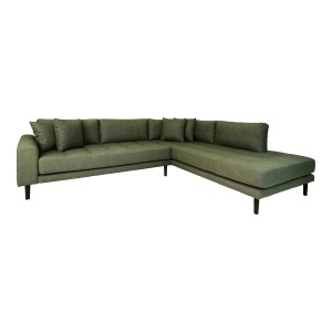 Coltar cu brat deschis open end Lido, Verde masliniu, 92x220x257x76 cm - Img 2