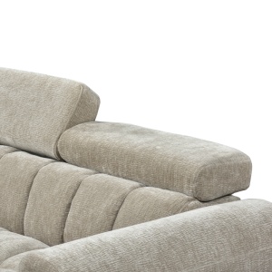 Coltar drapta extensibil cu depozitare, Nuvora, Pako, Bej 244x225x79 cm - Img 8