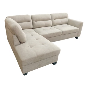 Coltar dreapta Camile, Pako World, Textil, Bej, 270x174x95 cm